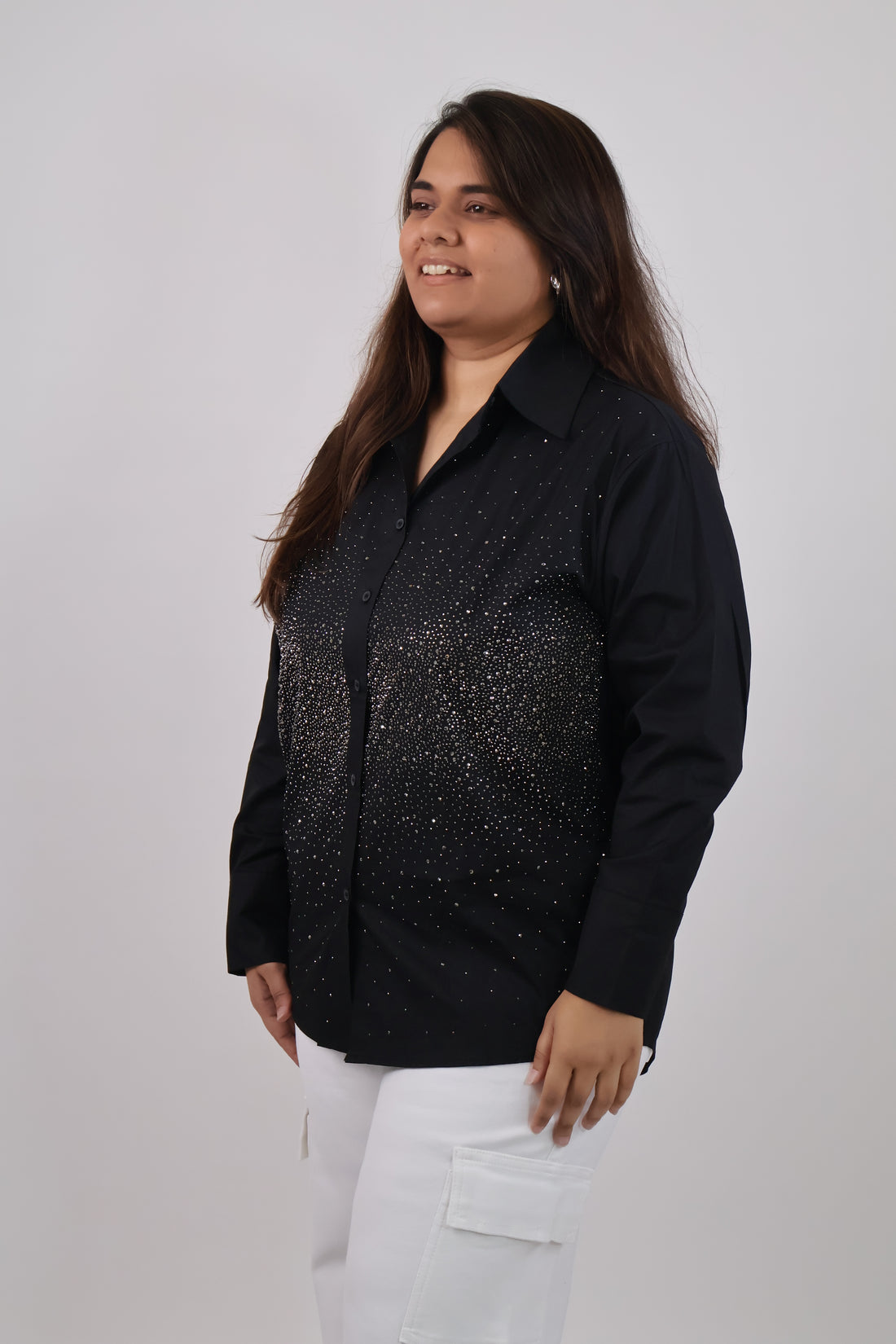 Statement Shirt Featuring An All-Over Diamond Pattern