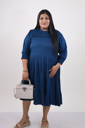 Midnight Flow Smocked Dress