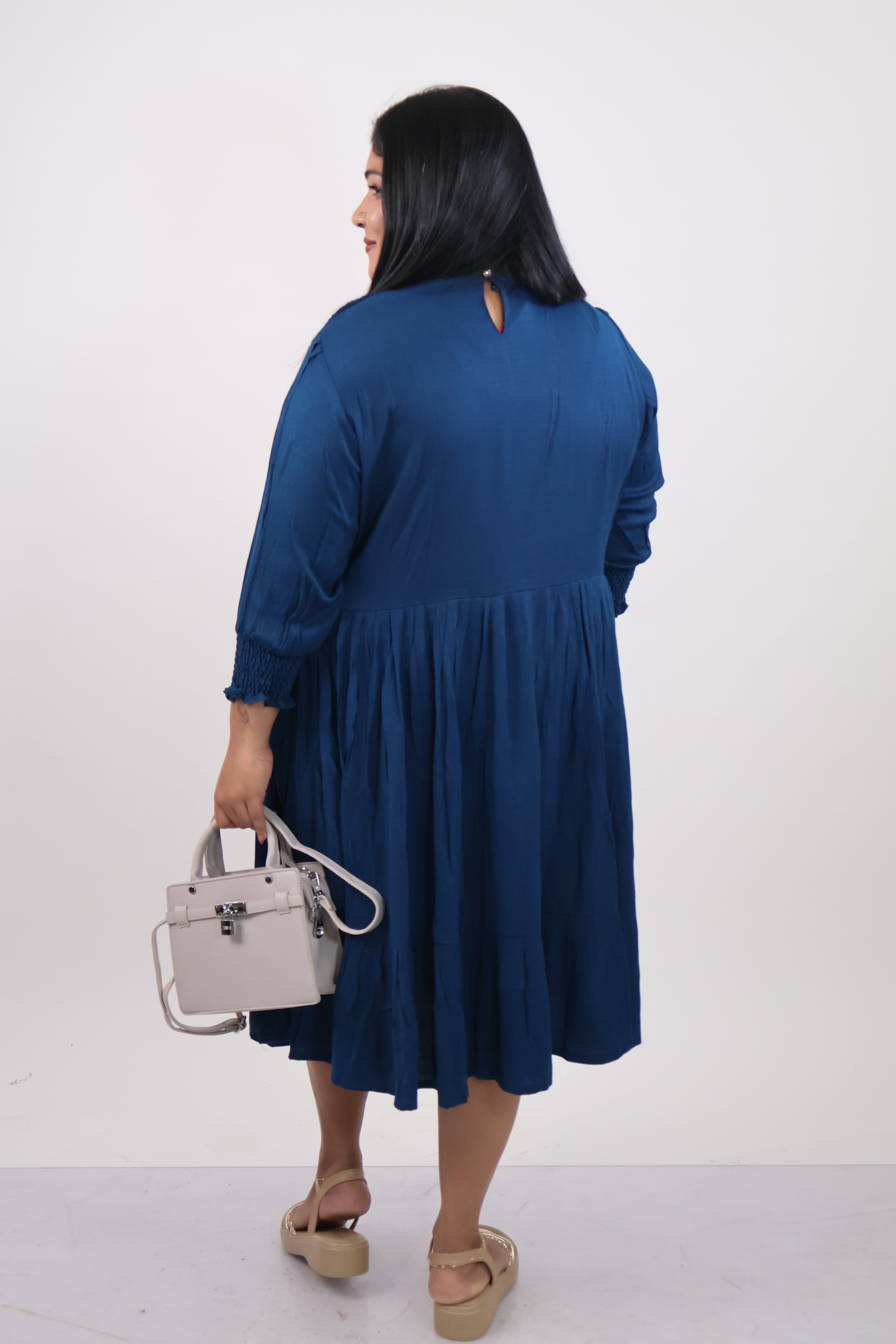 Midnight Flow Smocked Dress
