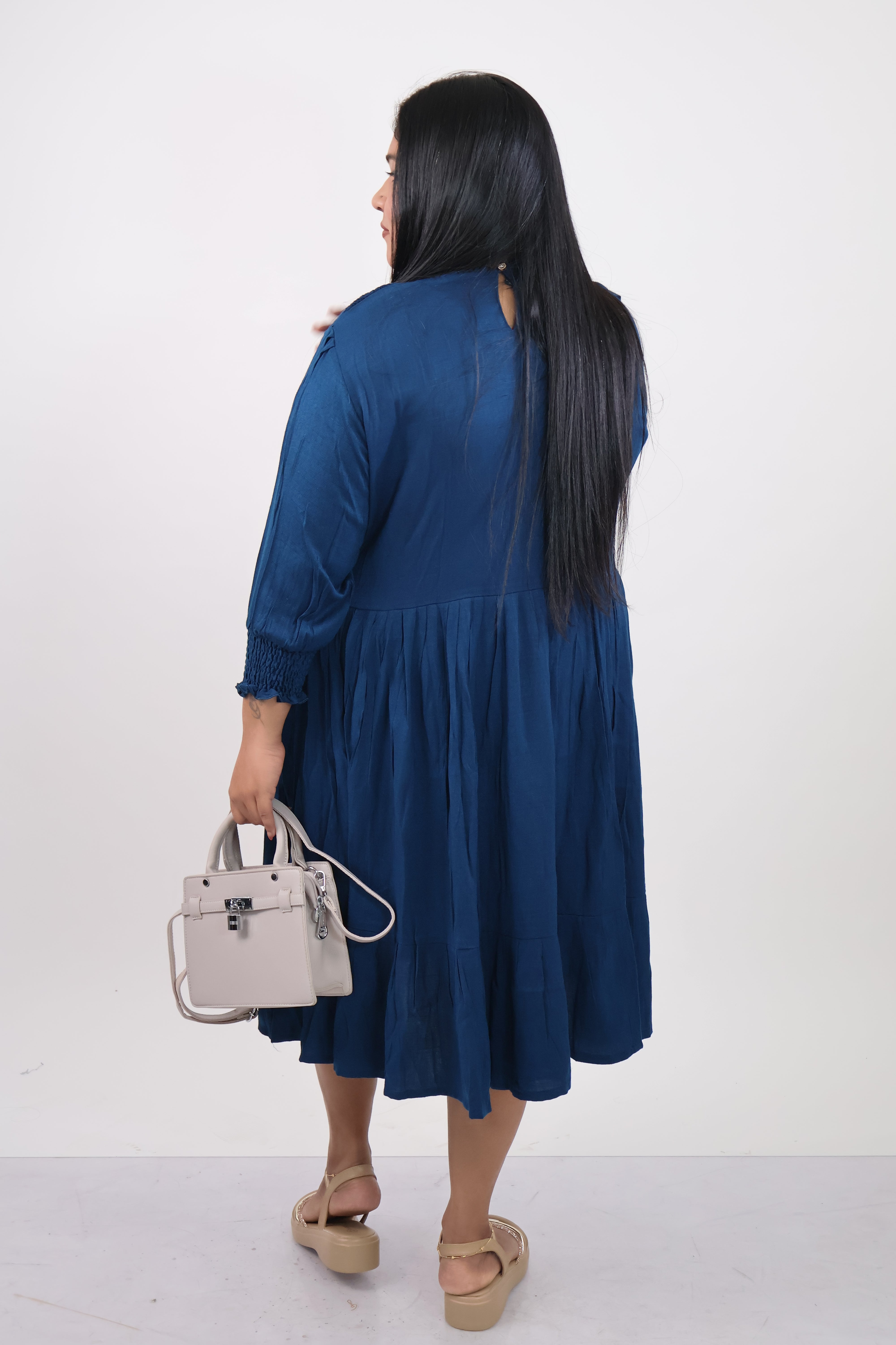 Midnight Flow Smocked Dress