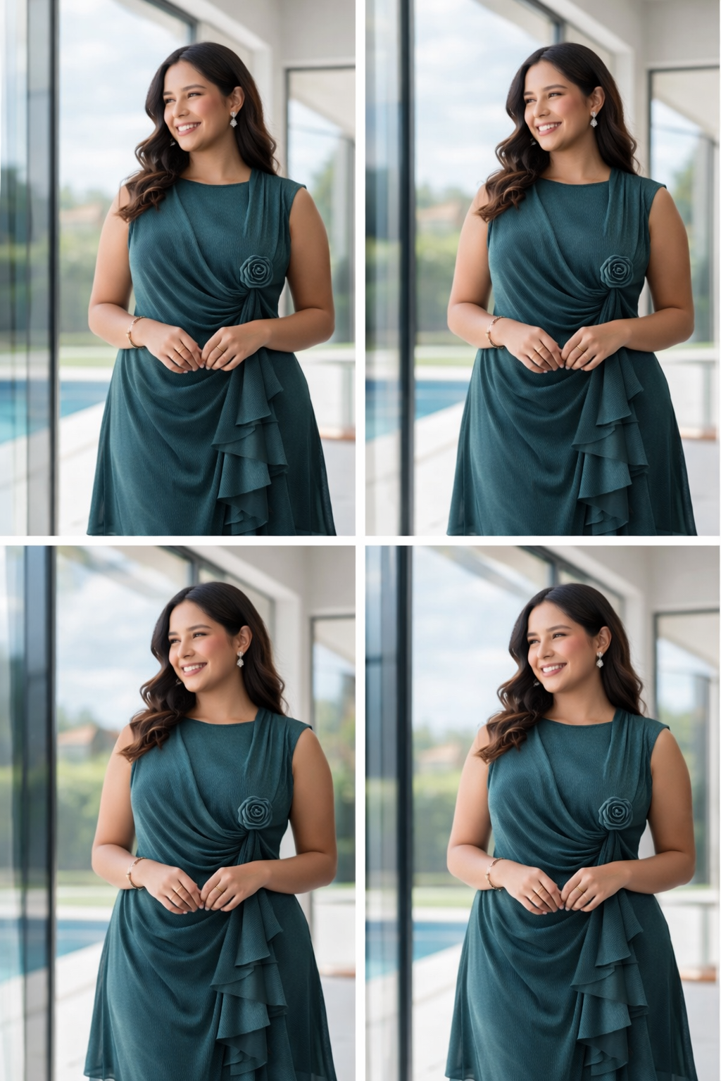 Emerald Drape Dress