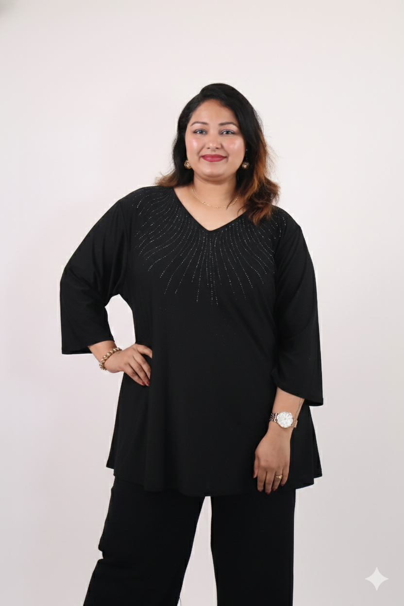 Radiance V-Neck Embellished Tunic