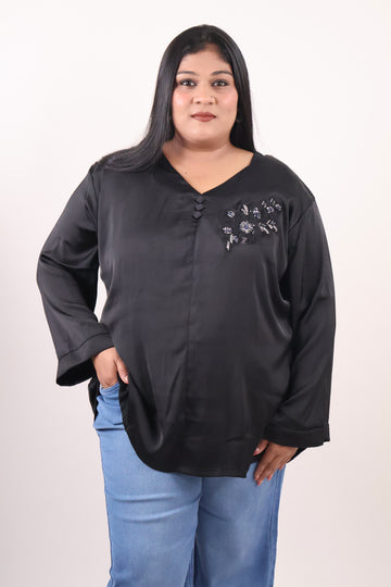 Petal Glow Embroidered Top