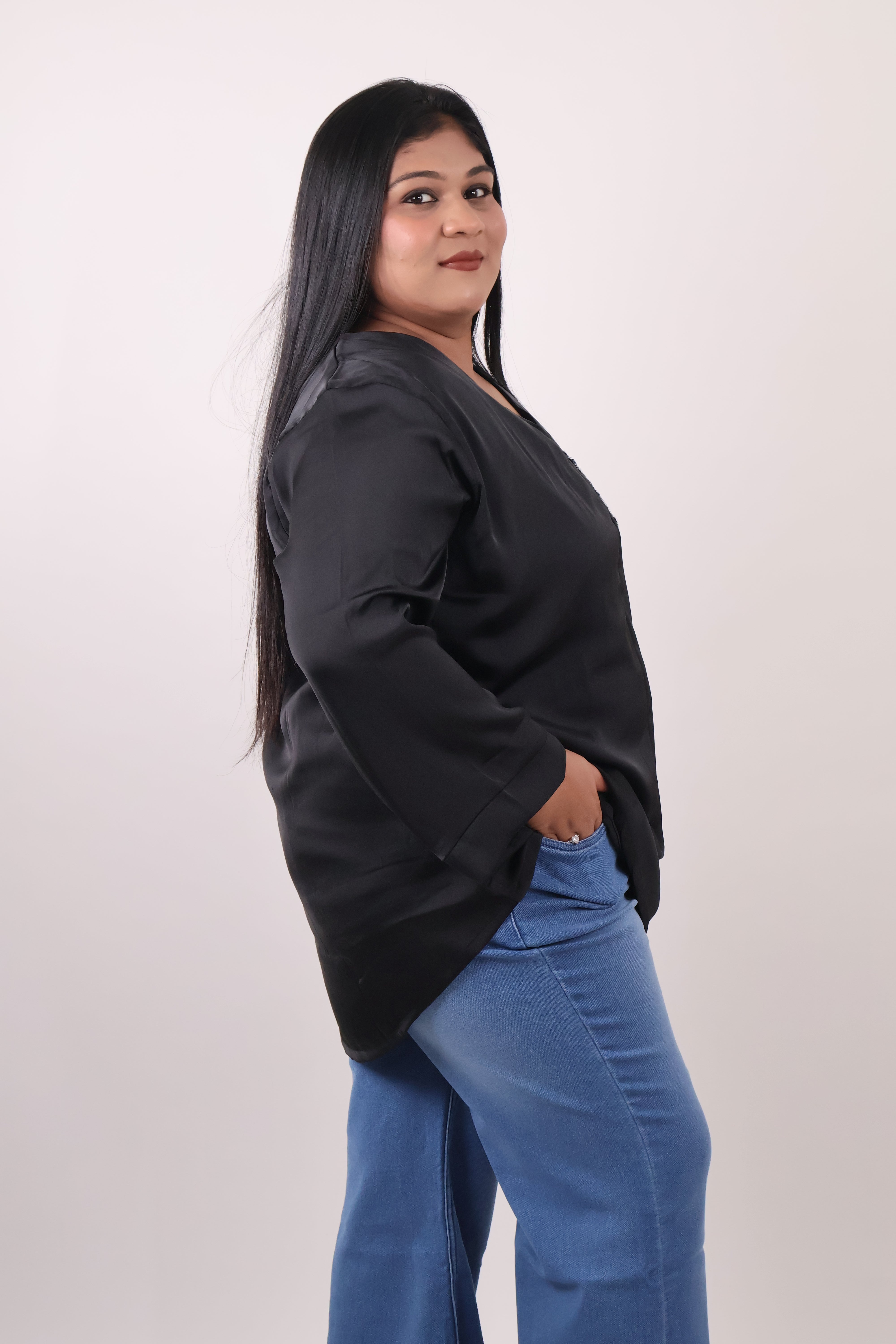 Petal Glow Embroidered Top