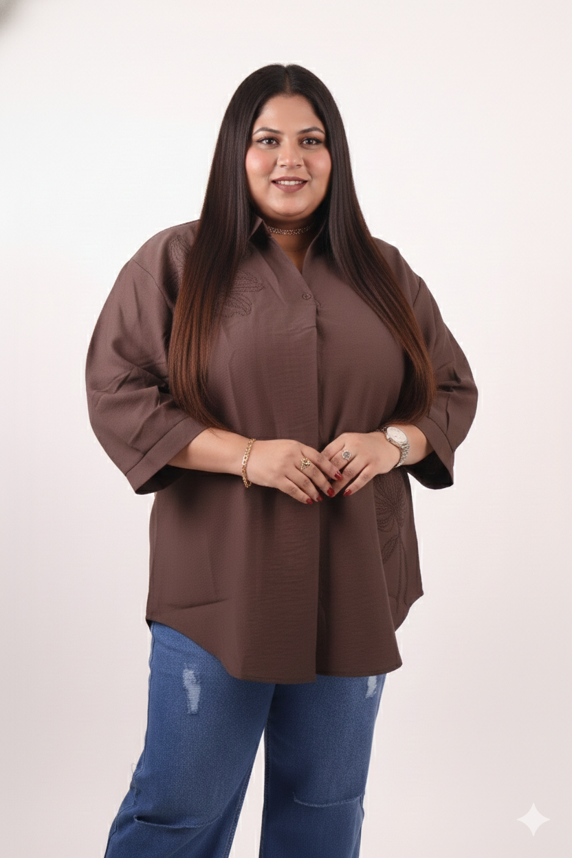 Effortless Flow Button-Front Top