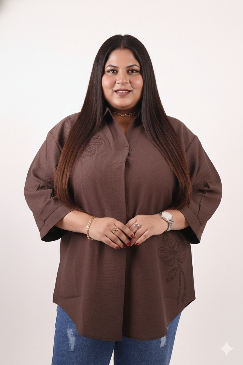 Effortless Flow Button-Front Top