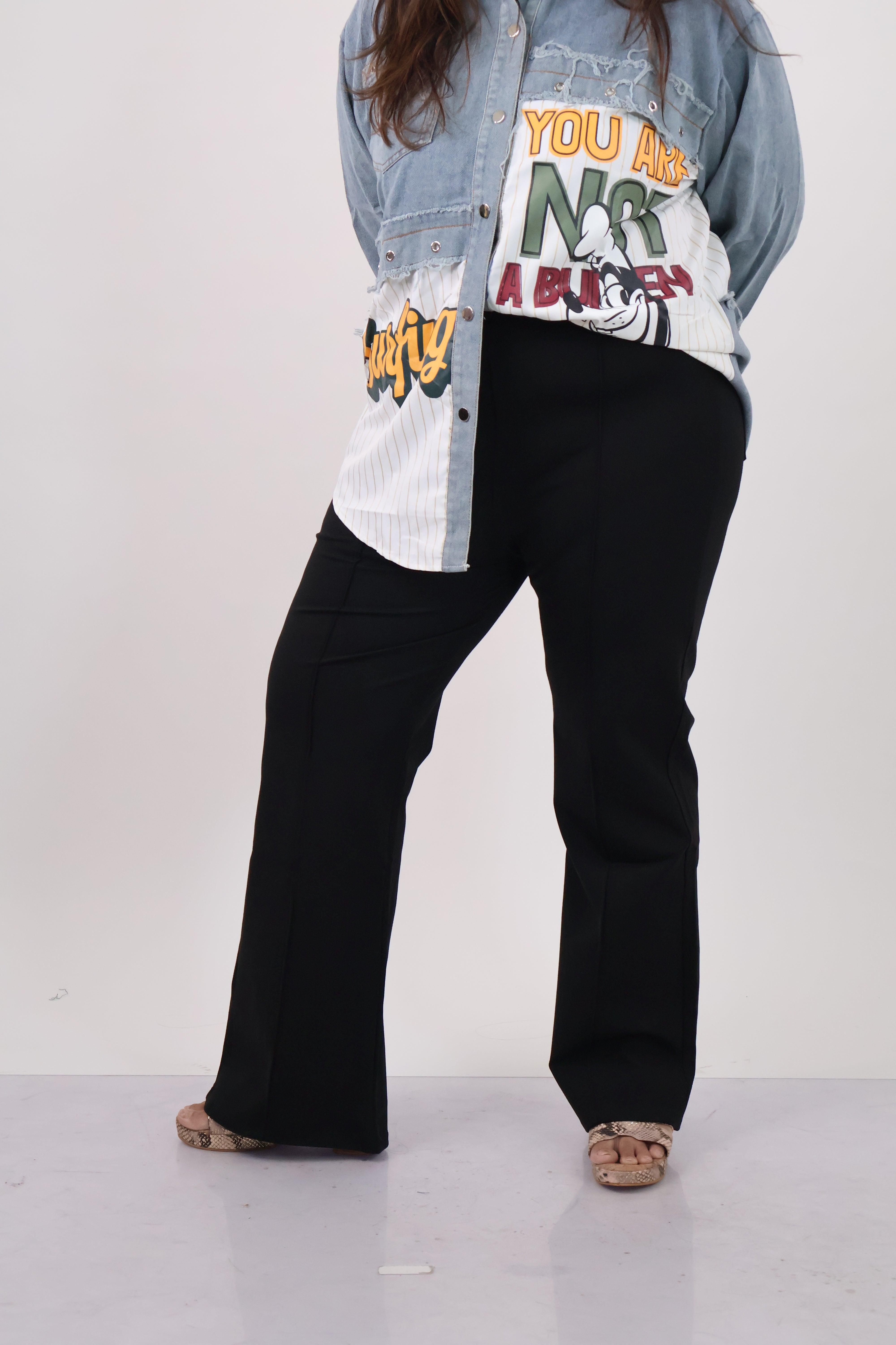 Formal Waist Button Leggings
