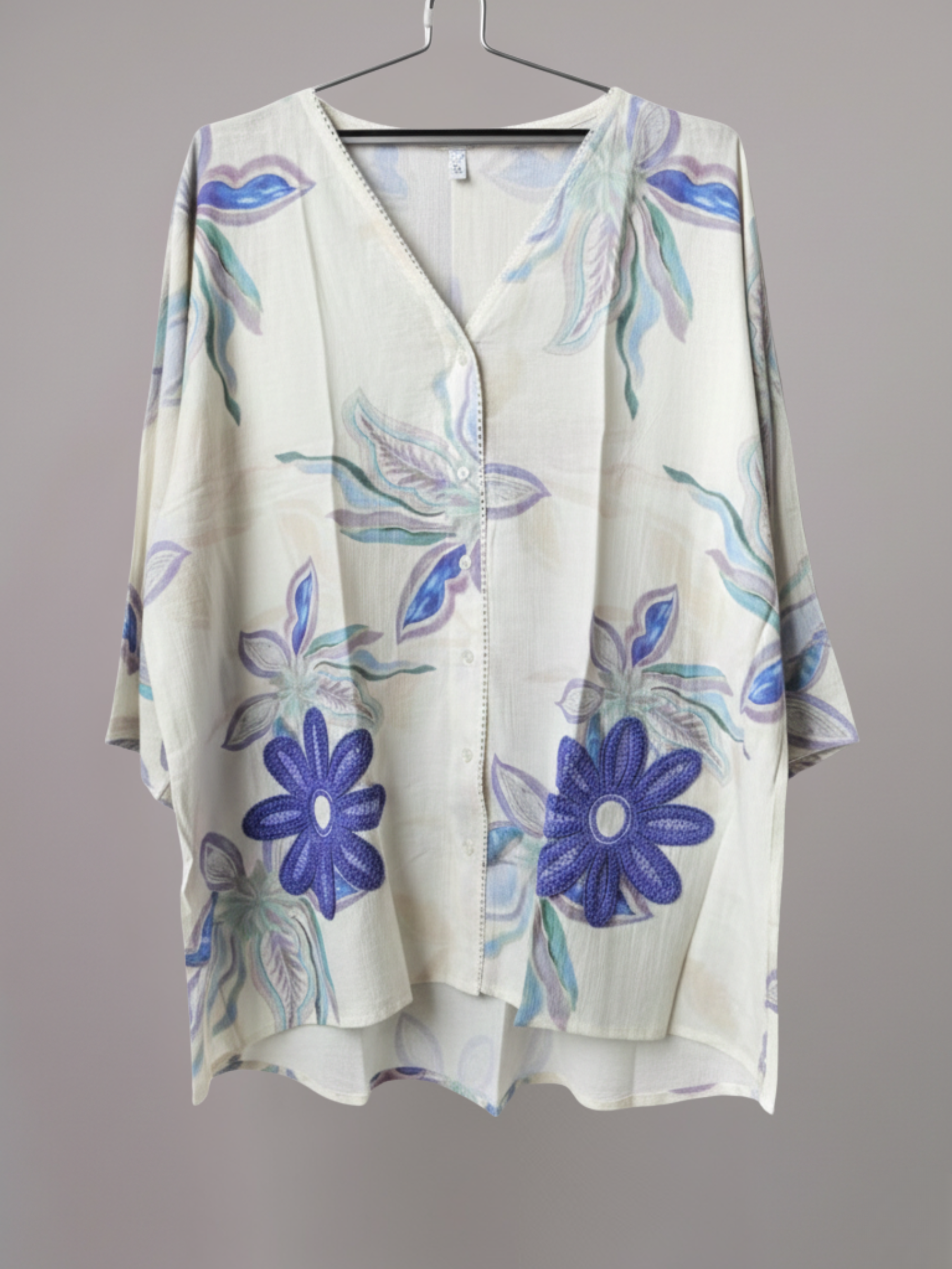 Bloomline Relaxed Button-Down Top