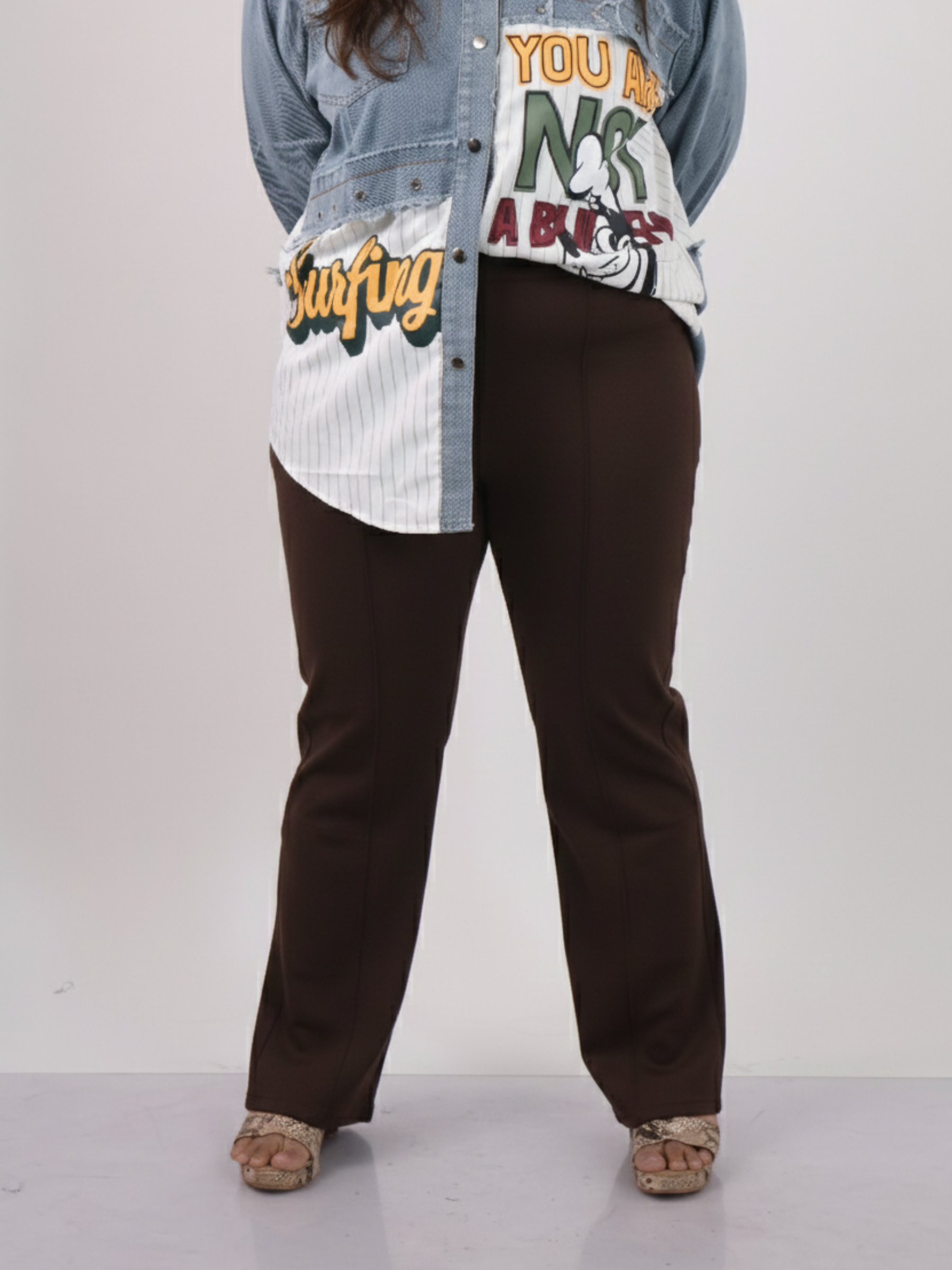 Formal Waist Button Leggings