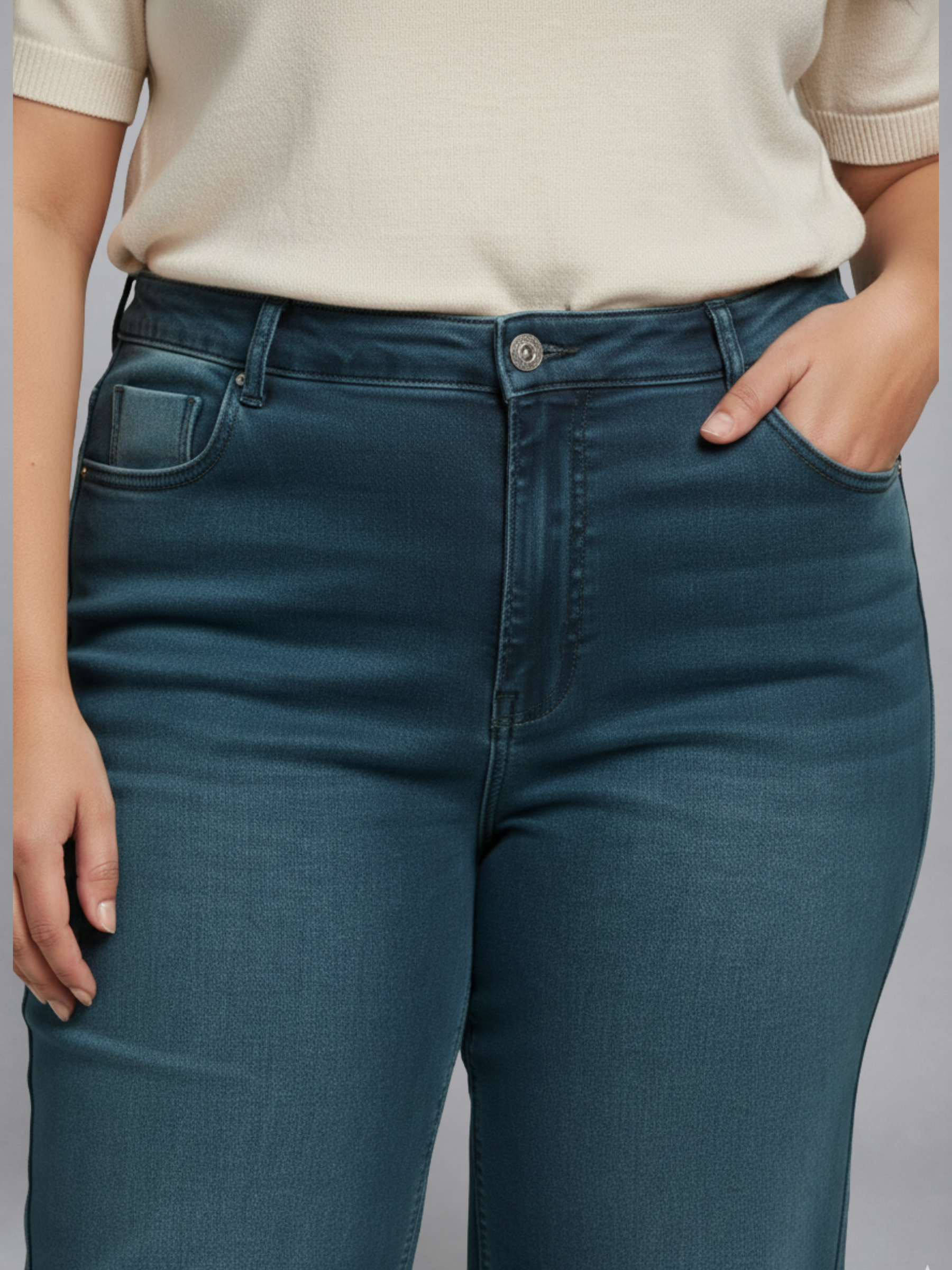 Classic Straight-Fit Stretch Pants