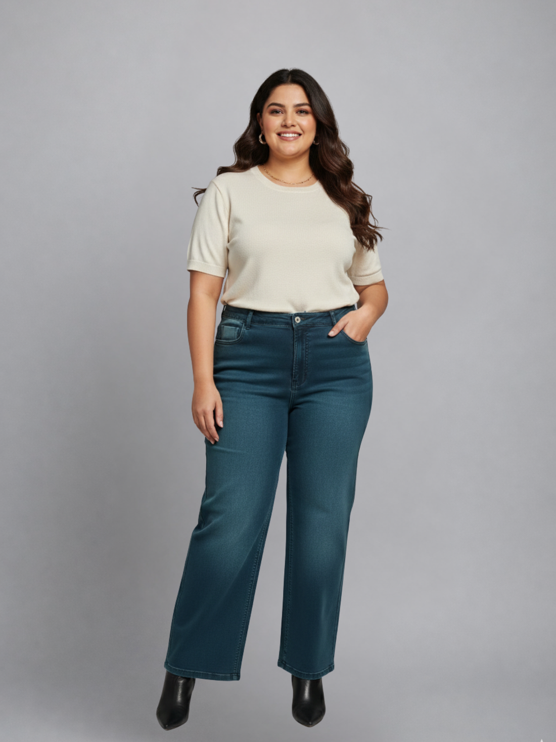 Classic Straight-Fit Stretch Pants