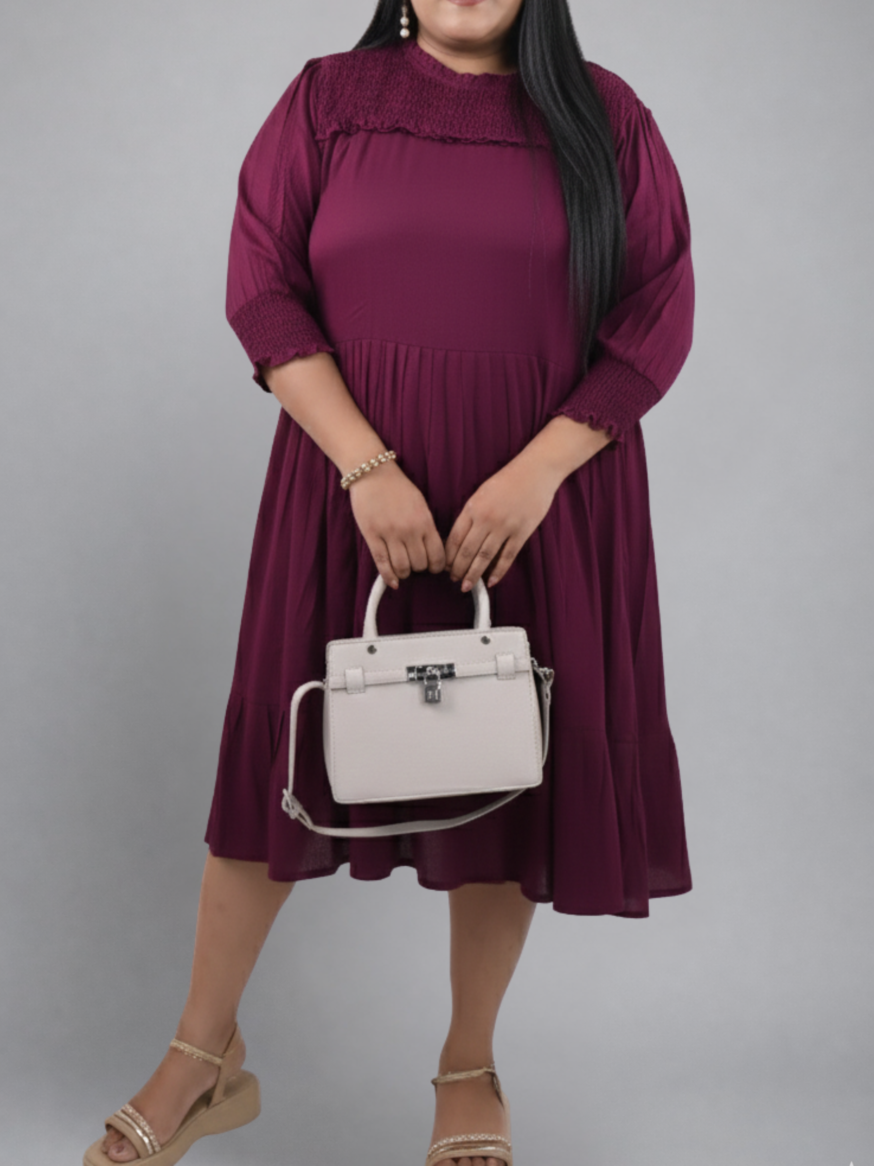 Midnight Flow Smocked Dress